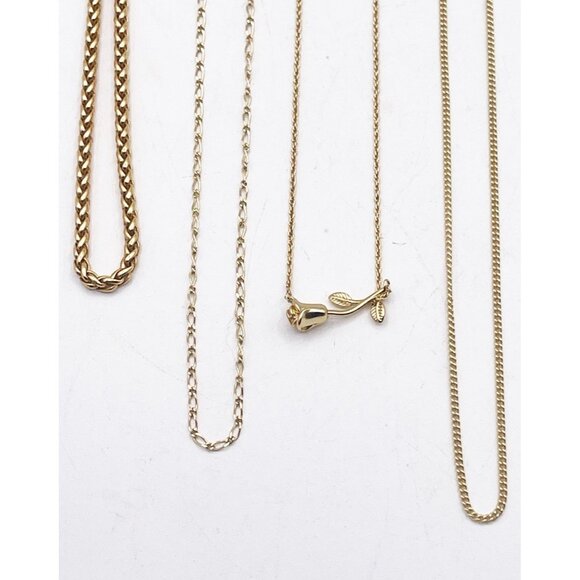 Madewell Lot Of (4) Gold Tone Chain Necklaces - Picture 2 of 3